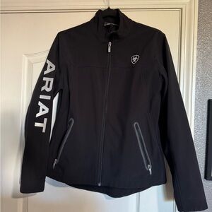 Ariat Women's Black Softshell Utility Jacket with Sleeve Logo